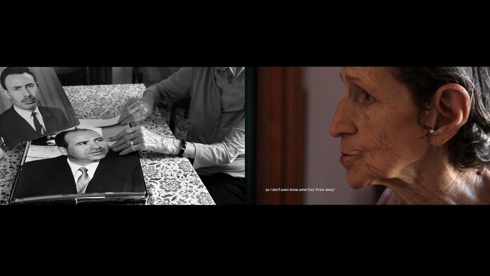Zineb Sedira (Prémio SAM 2009), 'Gardiennes d'images', 2010, instalação com projecção de três vídeos, cor, som.